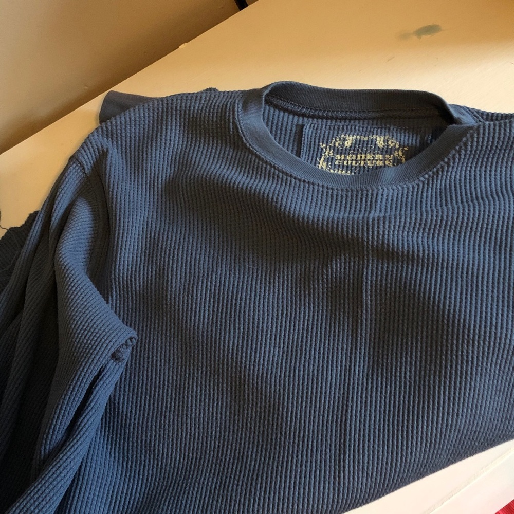 Men's Blue Long Sleeve Tee